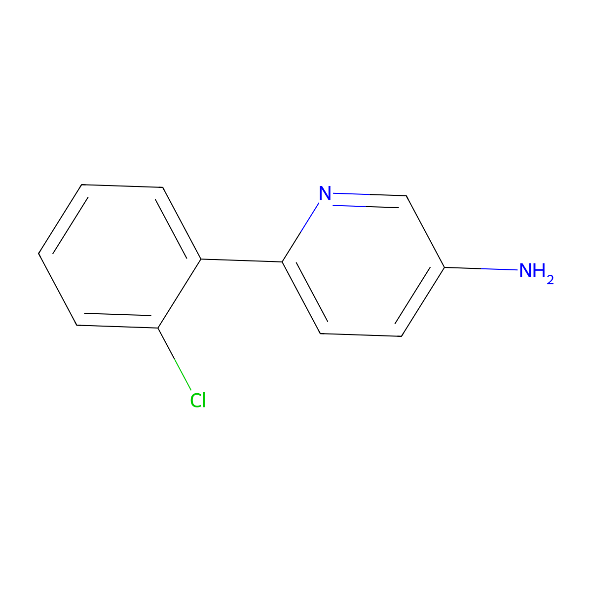 6-(2-Chlorophenyl)pyridin-3-amine molecular structure, CAS 1119089-76-7