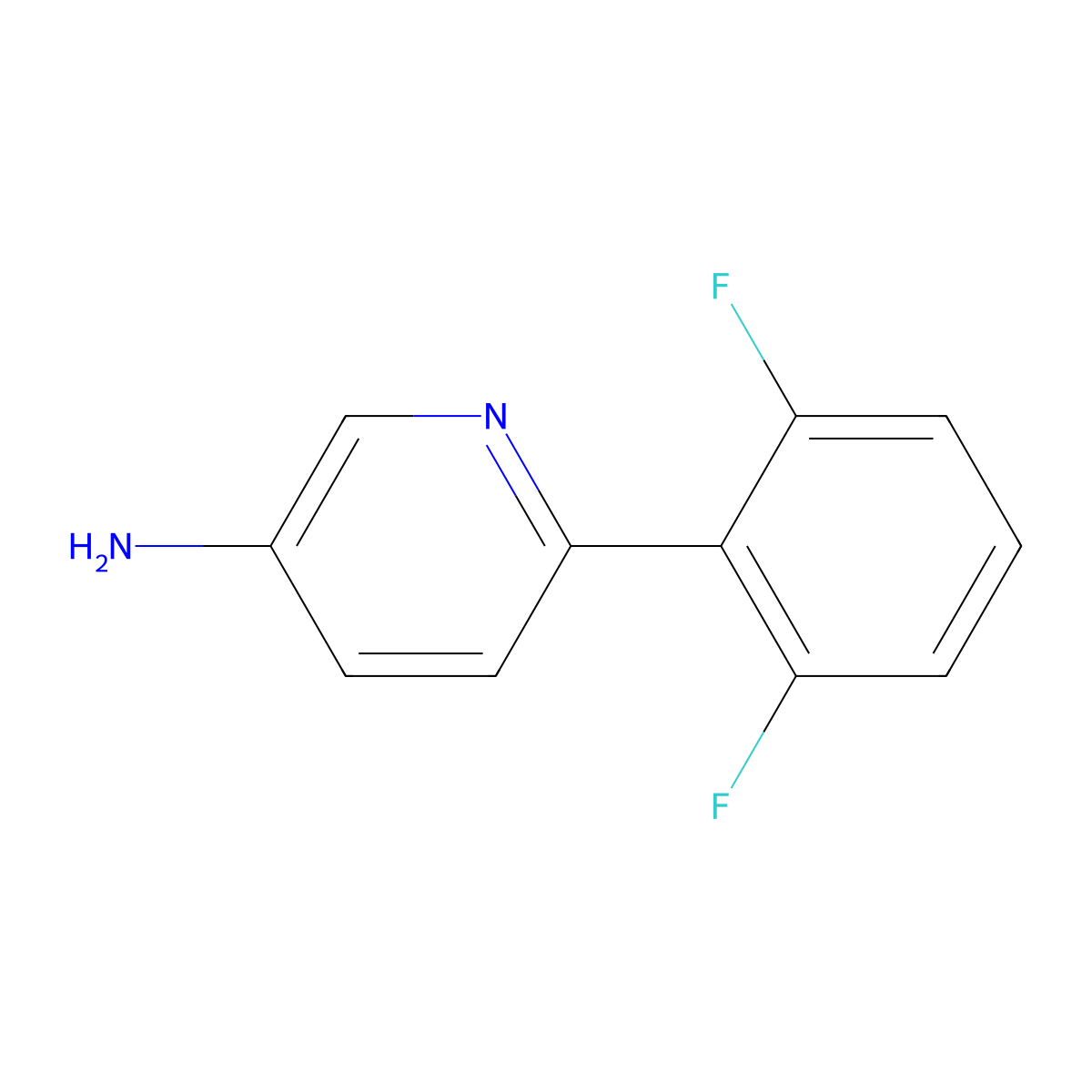 6-(2,6-Difluorophenyl)pyridin-3-amine molecular structure, CAS 1119089-79-0