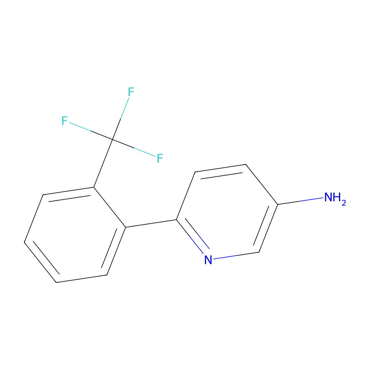 6-(2-(Trifluoromethyl)phenyl)pyridin-3-amine molecular structure, CAS 1119089-81-4