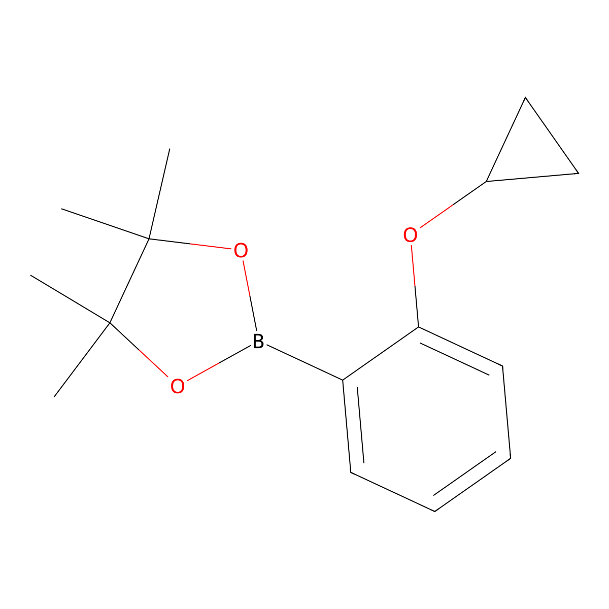 2-(2-Cyclopropoxyphenyl)-4,4,5,5-tetramethyl-1,3,2-dioxaborolane molecular structure, CAS 1119090-11-7