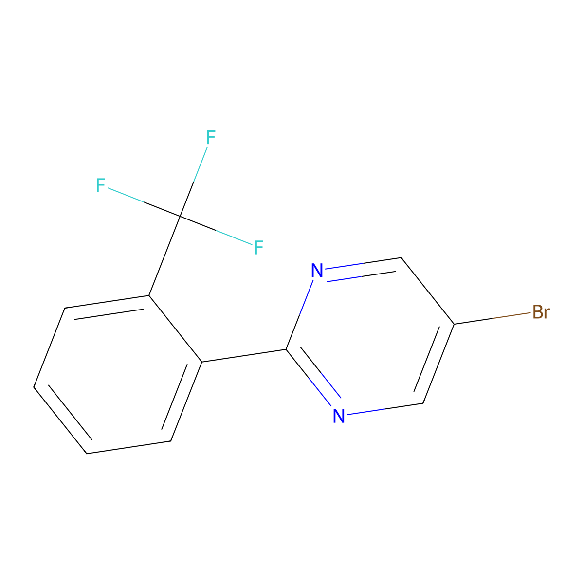 5-Bromo-2-(2-(trifluoromethyl)phenyl)pyrimidine molecular structure, CAS 1119090-26-4