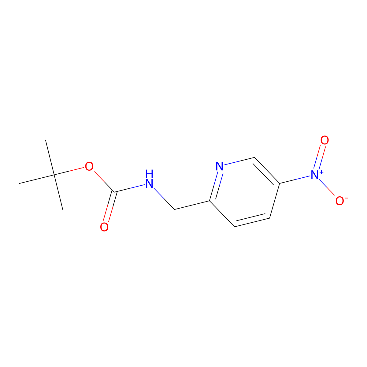 tert-butyl N-[(5-nitropyridin-2-yl)methyl]carbamate molecular structure, CAS 1119103-42-2