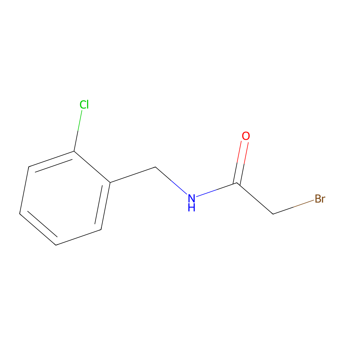 2-Bromo-N-(2-chlorobenzyl)acetamide molecular structure, CAS 1119111-64-6