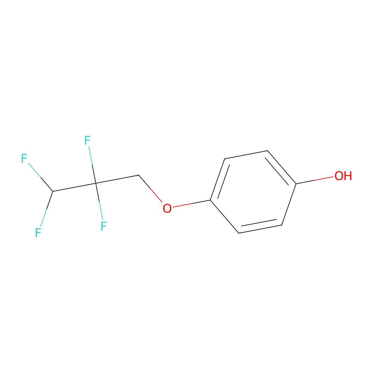 4-(2,2,3,3-Tetrafluoropropoxy)phenol molecular structure, CAS 111915-33-4