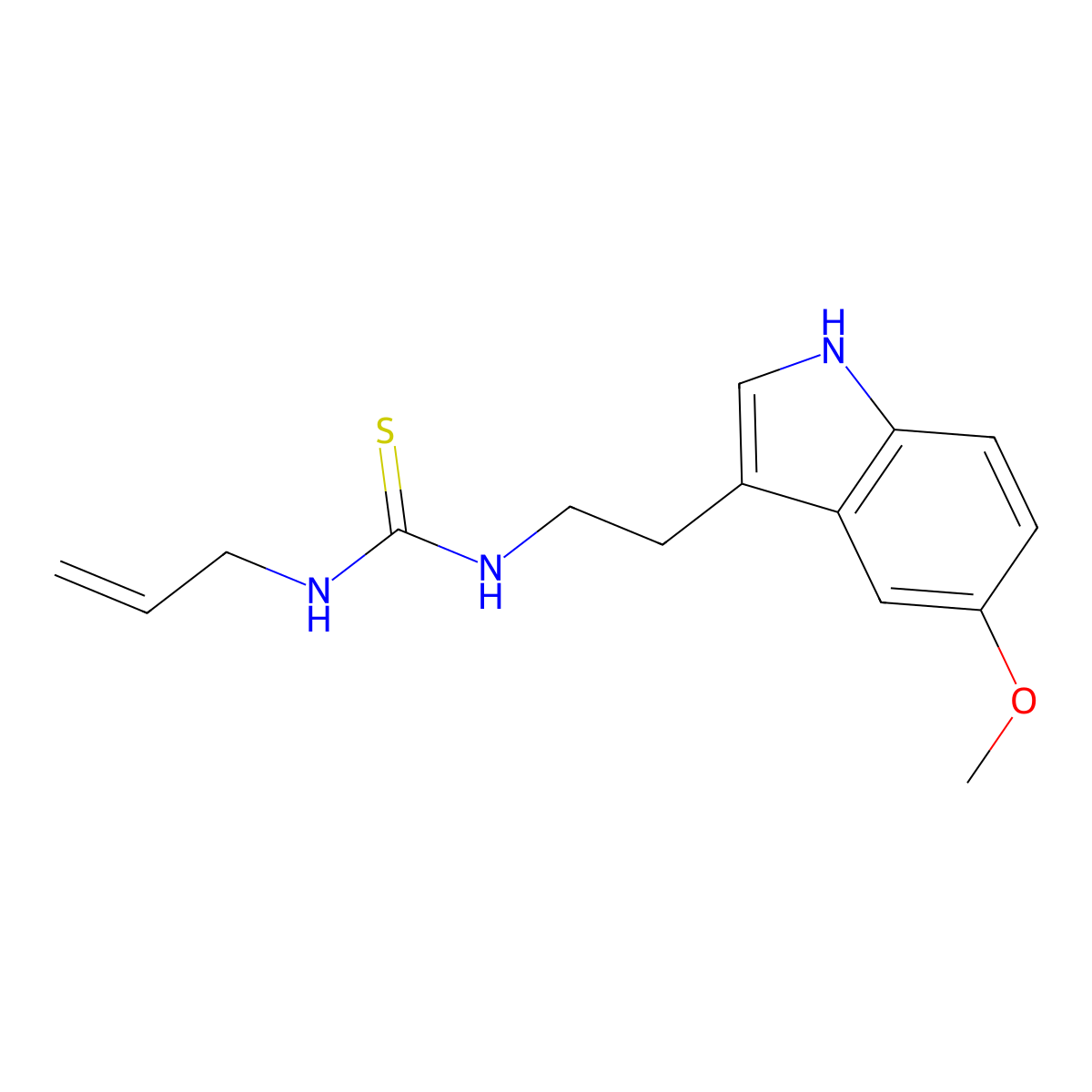 Thiourea, N-(2-(5-methoxy-1H-indol-3-yl)ethyl)-N'-2-propenyl- molecular structure, CAS 111915-67-4