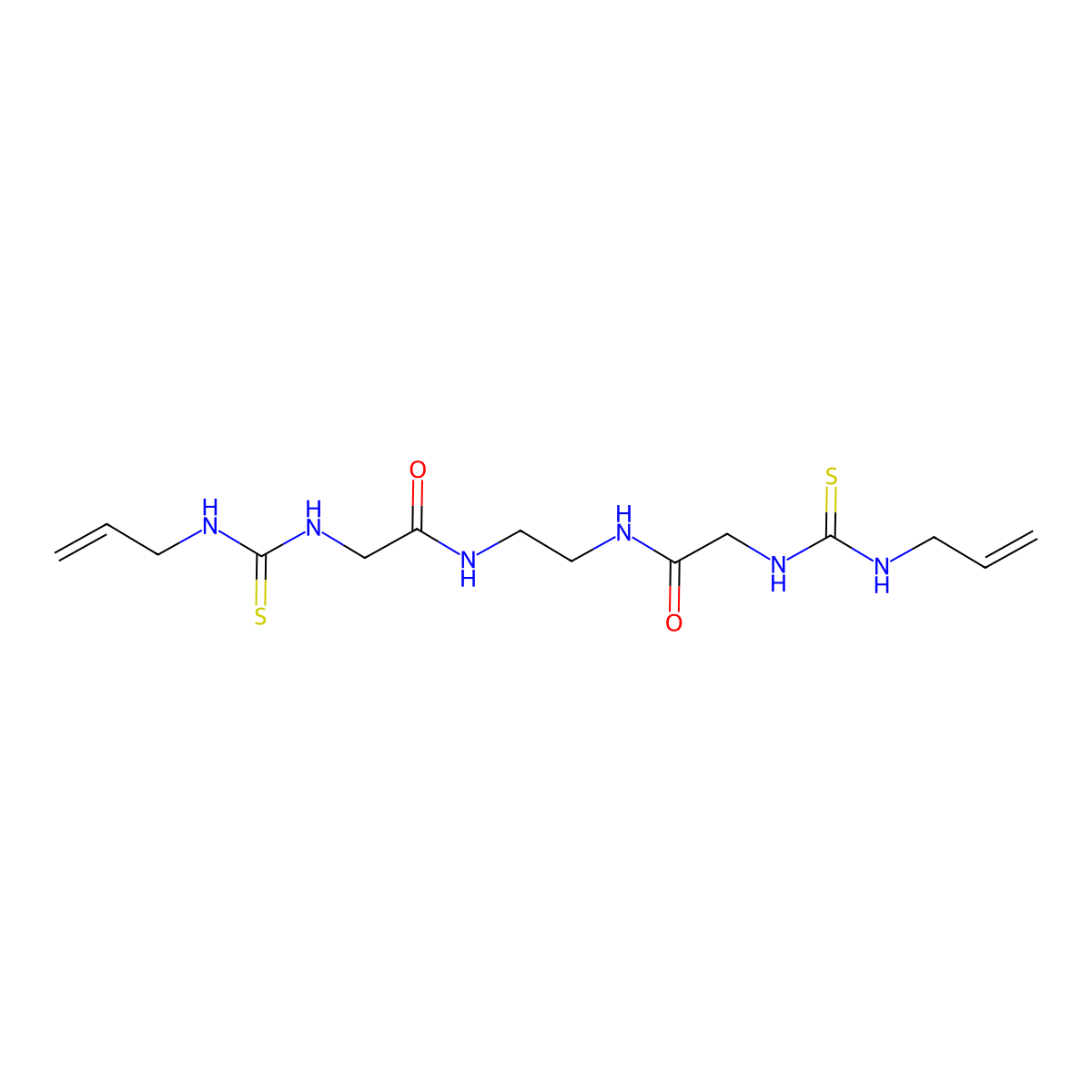 Acetamide, N,N'-1,2-ethanediylbis(2-((2-propenylamino)thioxomethyl)amino)- molecular structure, CAS 111915-68-5