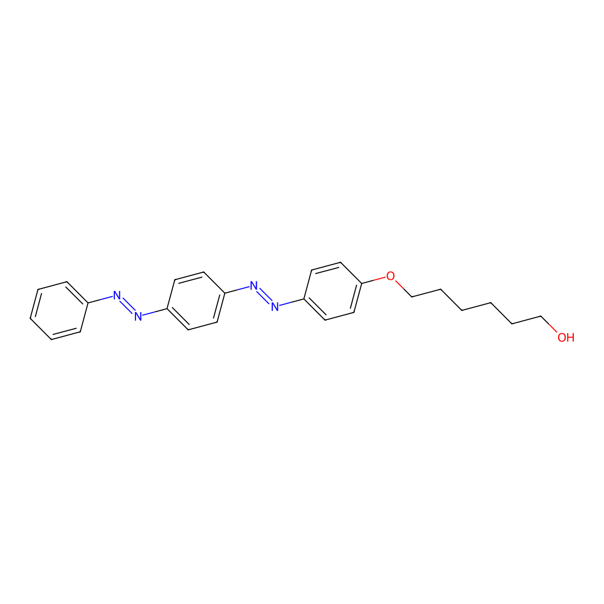 1-Hexanol, 6-[4-[[4-(phenylazo)phenyl]azo]phenoxy]-, (E,E)-(9CI) molecular structure, CAS 111916-16-6