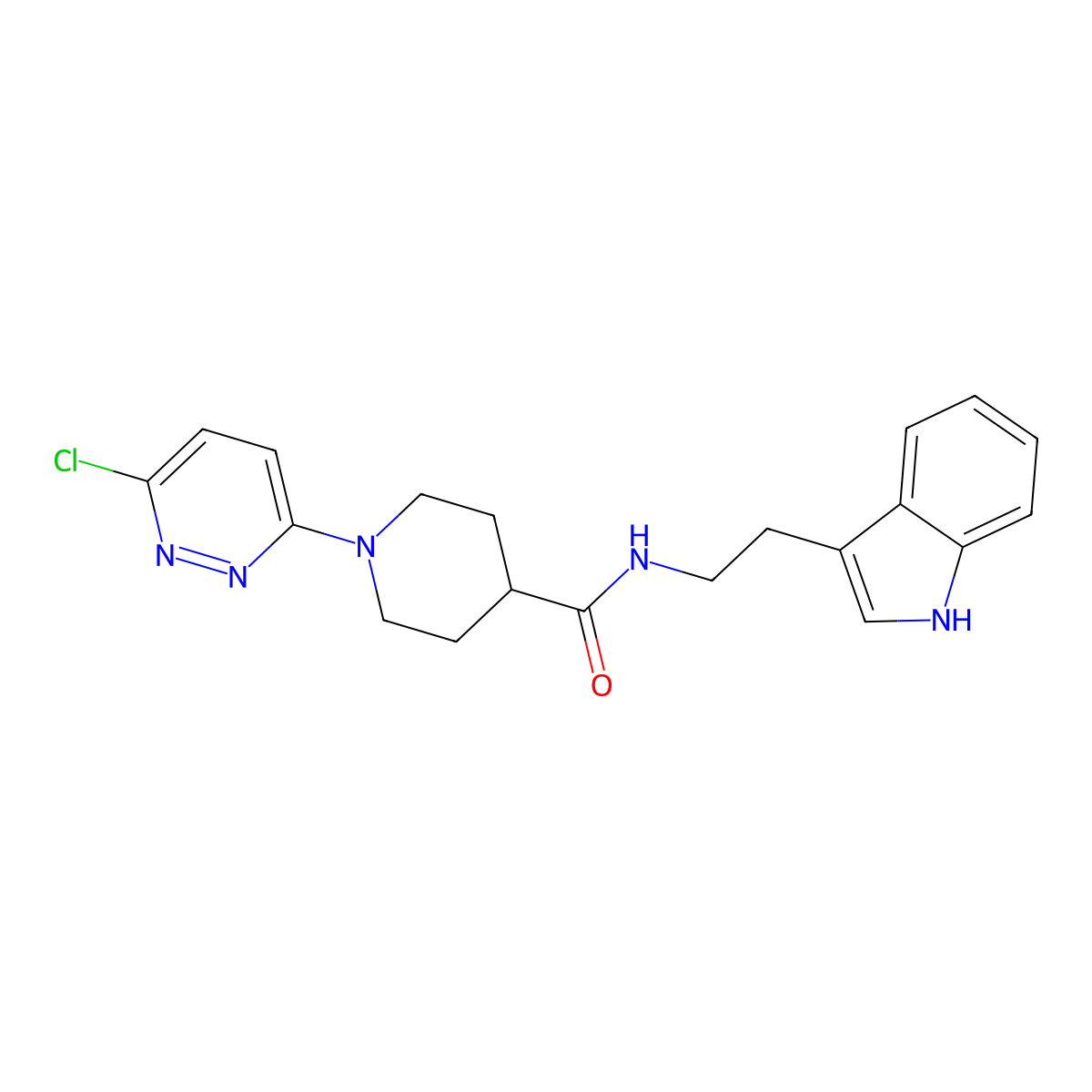 1-(6-chloropyridazin-3-yl)-N-[2-(1H-indol-3-yl)ethyl]piperidine-4-carboxamide molecular structure, CAS 1119201-15-8