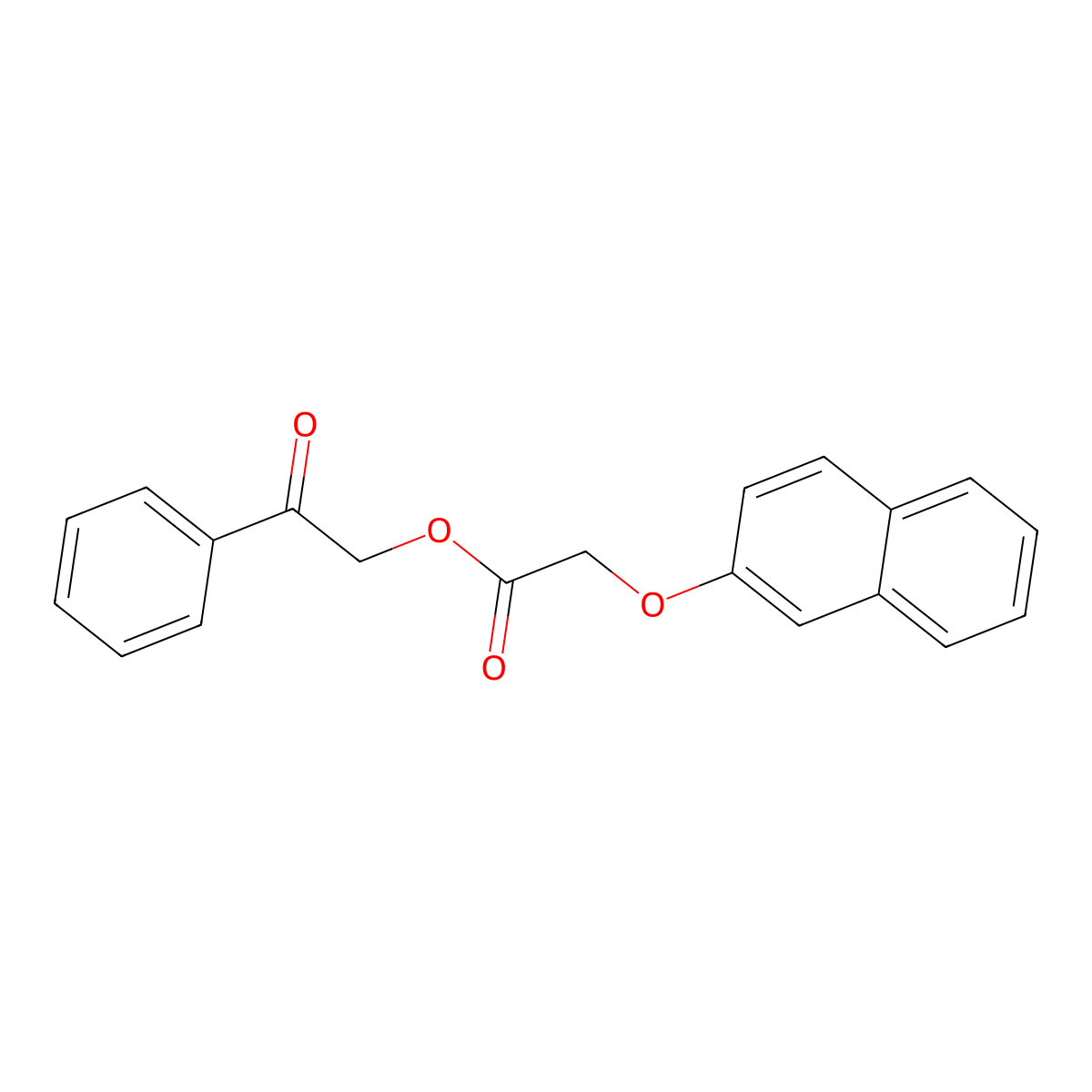 2-Oxo-2-phenylethyl 2-(2-naphthyloxy)acetate molecular structure, CAS 111922-87-3