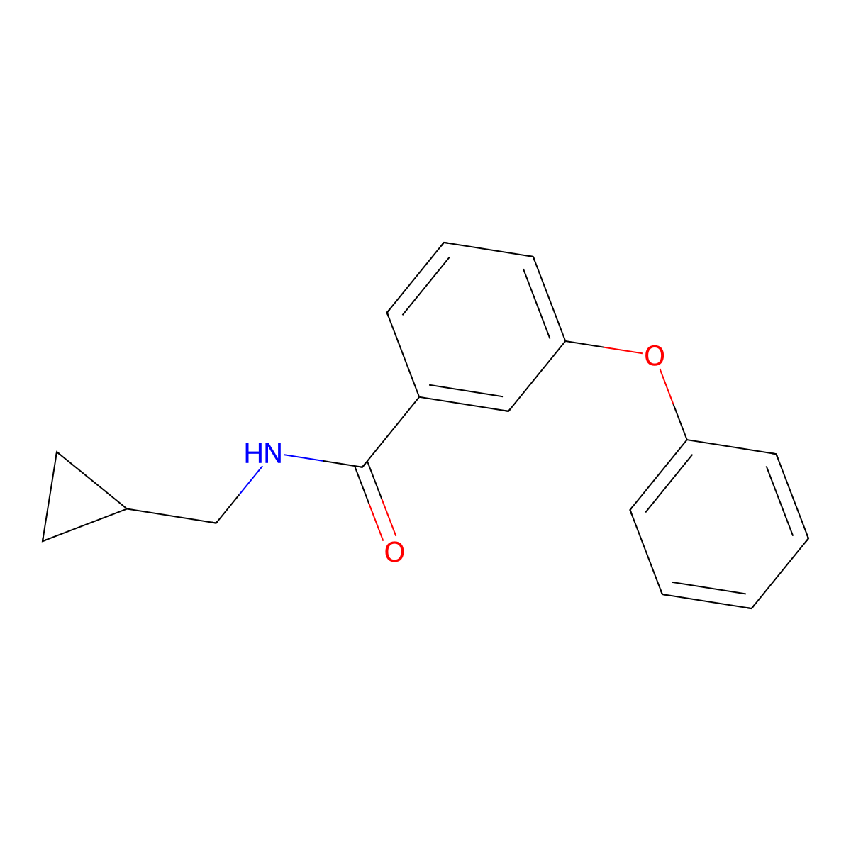 N-(cyclopropylmethyl)-3-phenoxybenzamide molecular structure, CAS 1119232-50-6