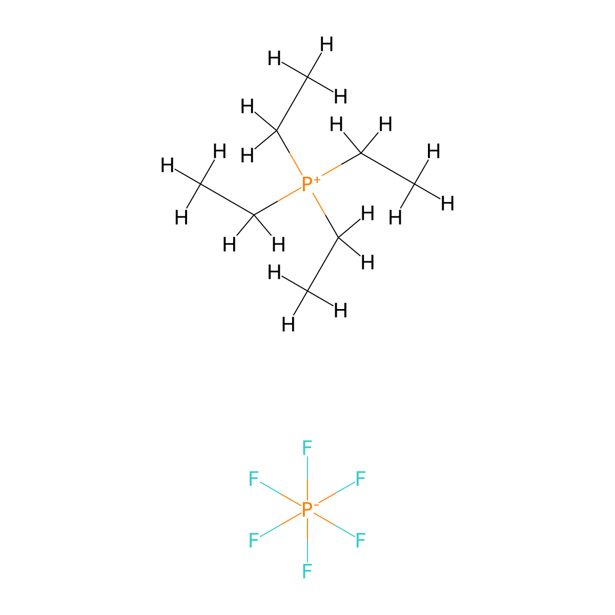 Tetraethylphosphonium Hexafluorophosphate molecular structure, CAS 111928-07-5