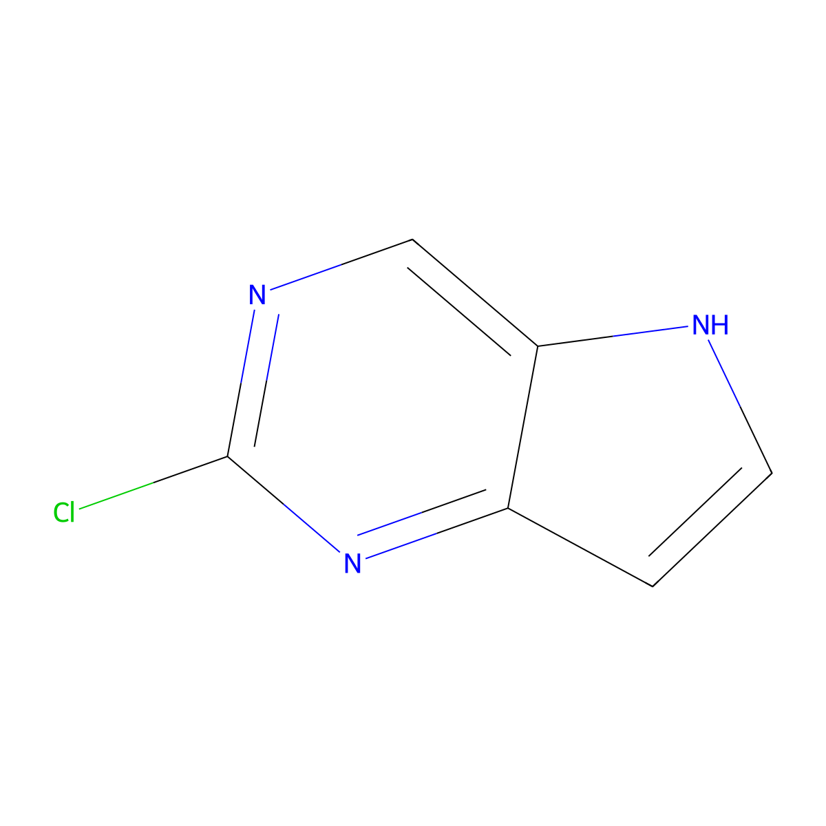 2-Chloro-5H-pyrrolo[3,2-d]pyrimidine molecular structure, CAS 1119280-66-8