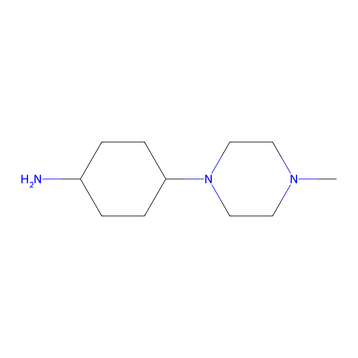 4-(4-Methylpiperazin-1-yl)cyclohexanamine molecular structure, CAS 1119283-64-5