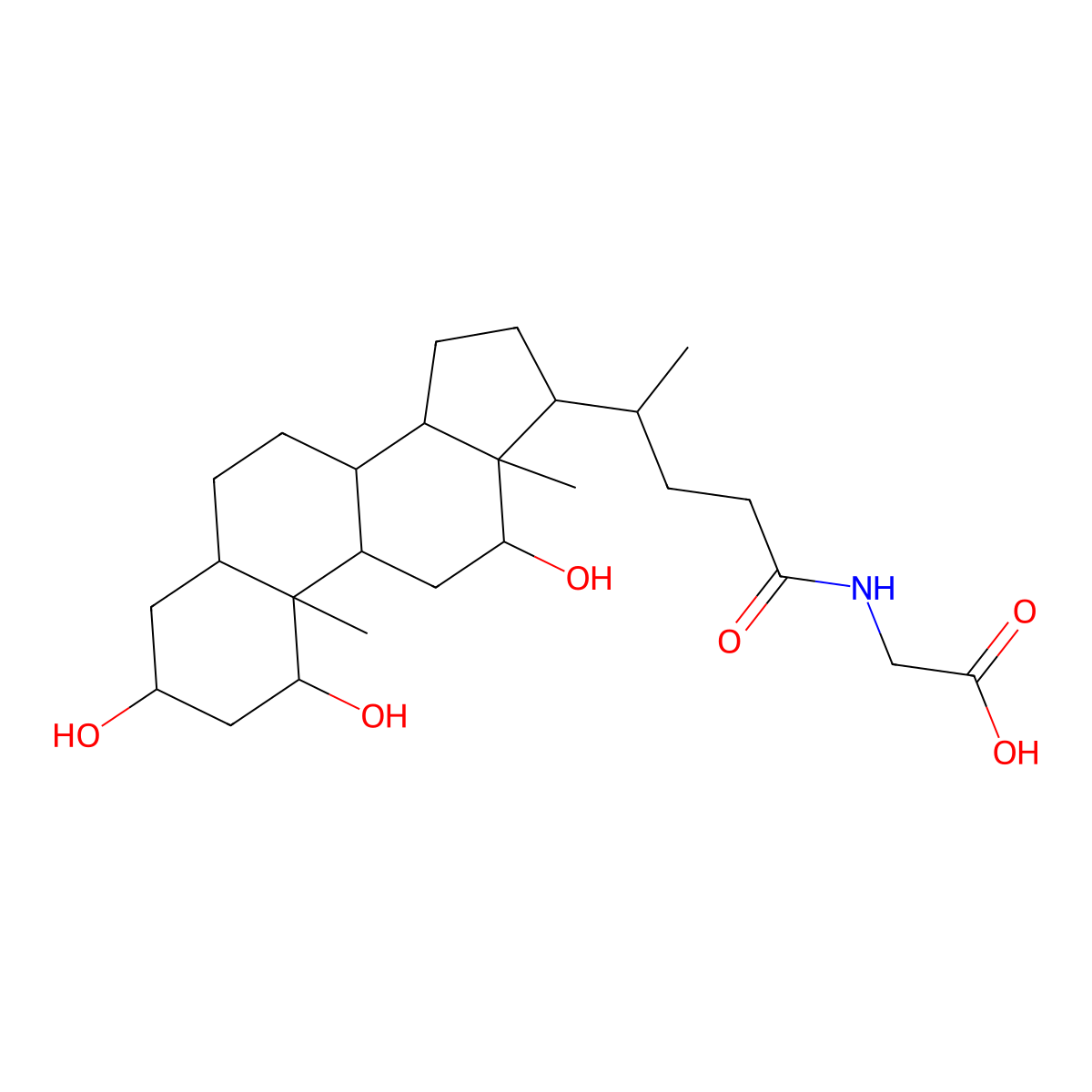 1beta-Hydroxyglycodeoxycholic Acid molecular structure, CAS 111929-13-6