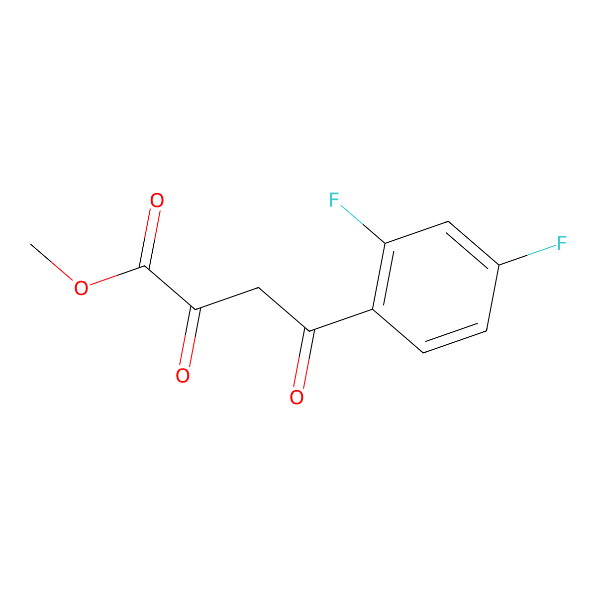 Methyl 4-(2,4-difluorophenyl)-2,4-dioxobutanoate molecular structure, CAS 1119299-61-4