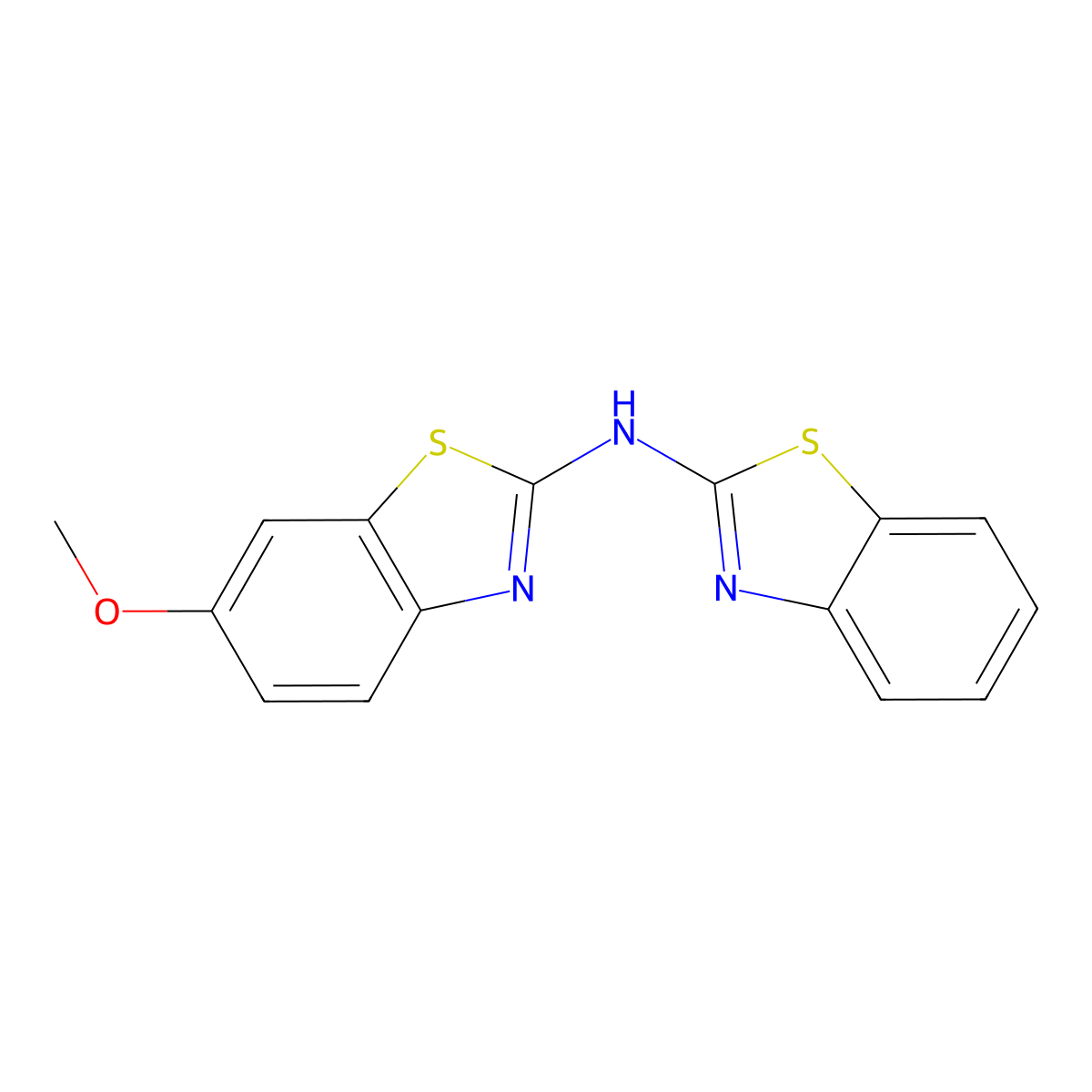 N-(1,3-benzothiazol-2-yl)-6-methoxy-1,3-benzothiazol-2-amine molecular structure, CAS 111931-63-6