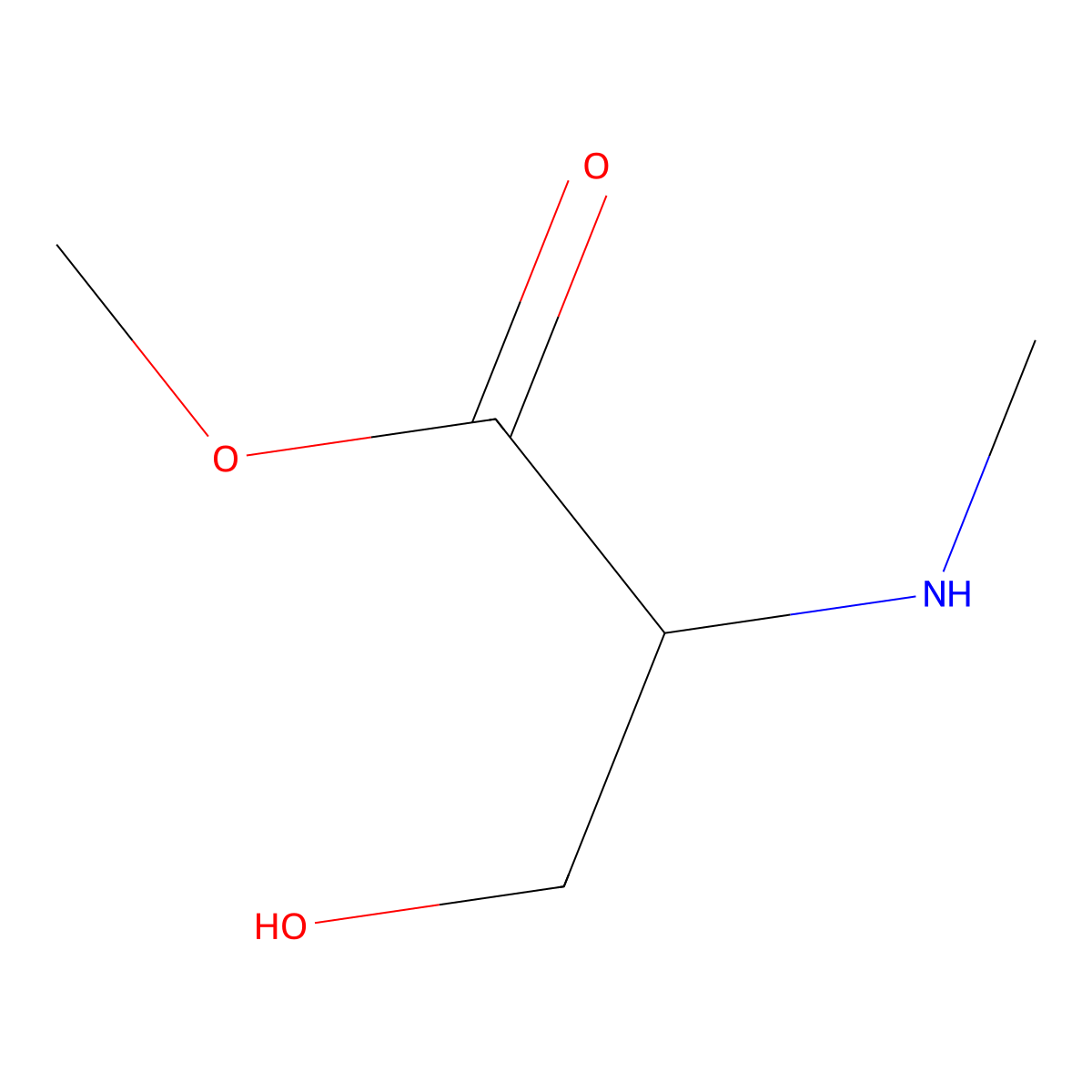 Methyl (2S)-3-hydroxy-2-(methylamino)propanoate molecular structure, CAS 111934-24-8
