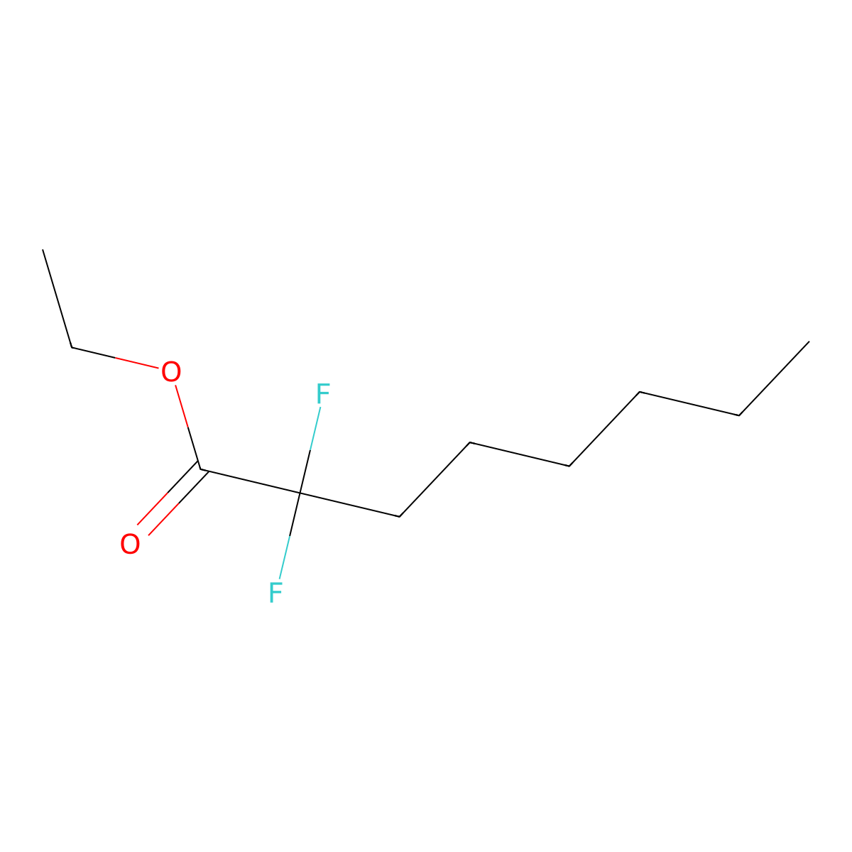 Ethyl 2,2-difluorooctanoate molecular structure, CAS 111934-95-3