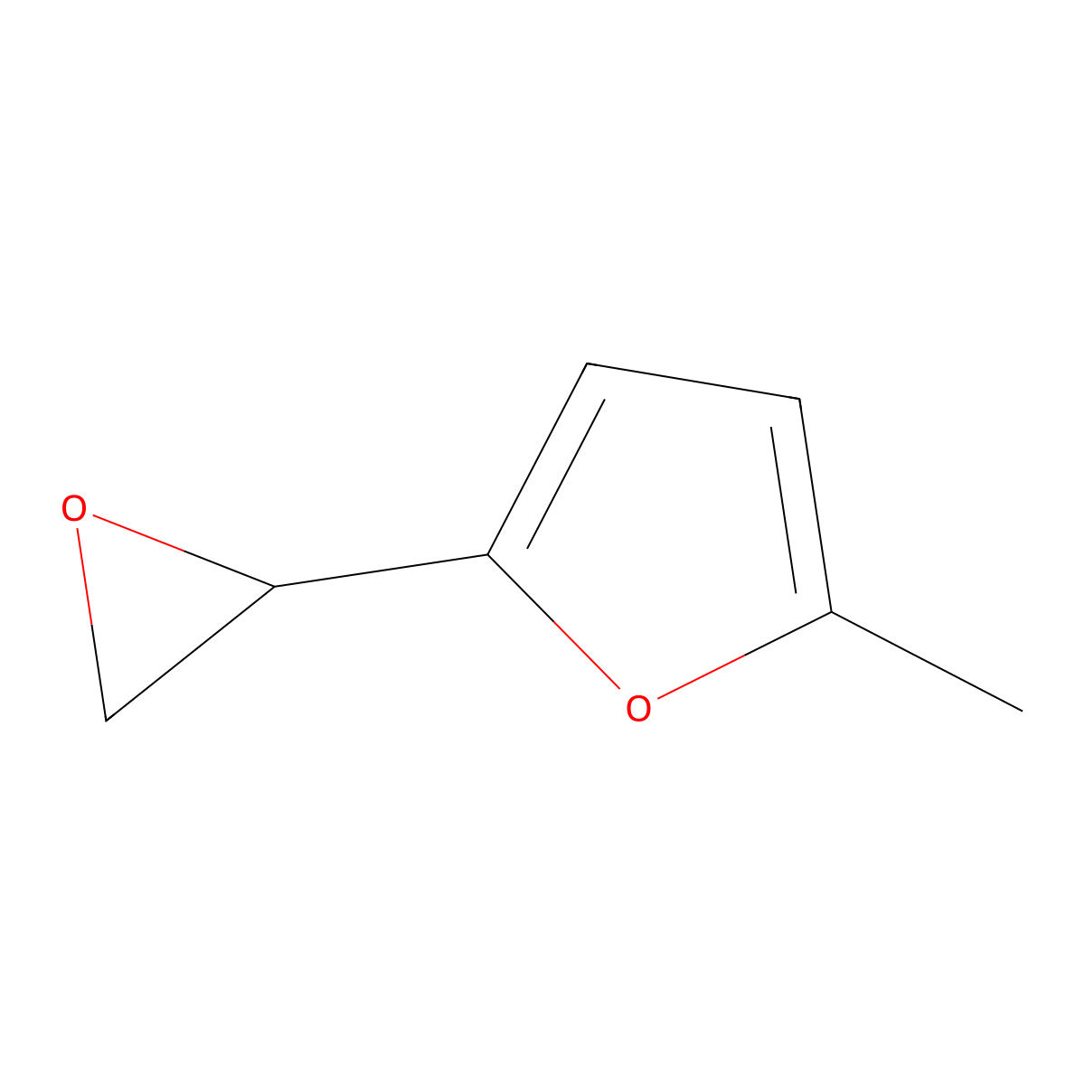 2-Methyl-5-(oxiran-2-yl)furan molecular structure, CAS 111938-40-0