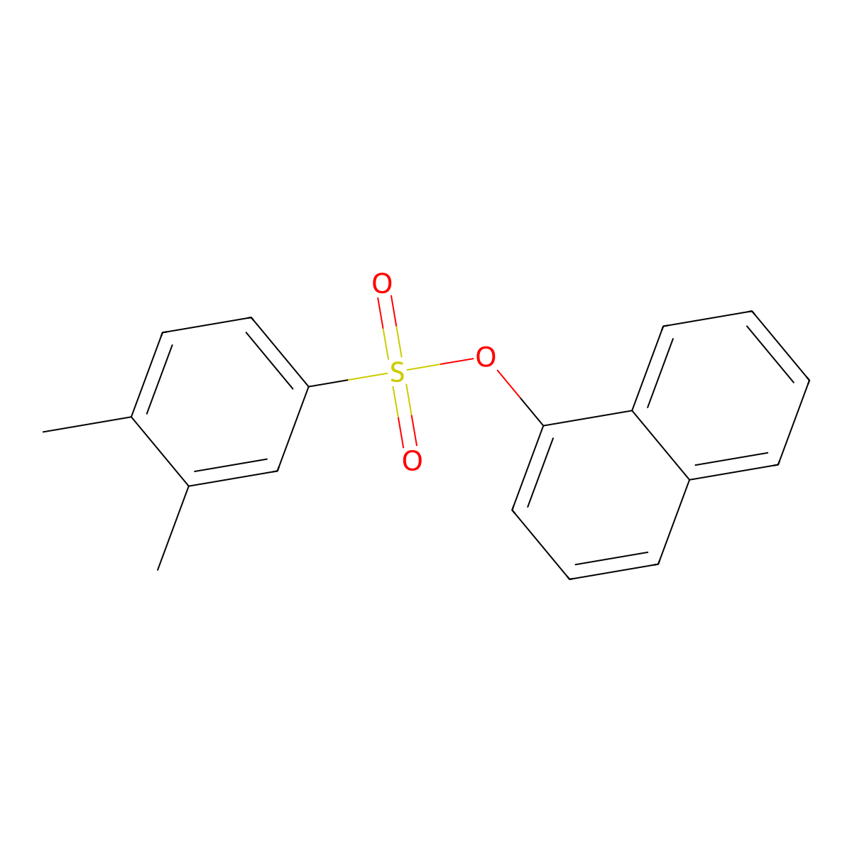 Naphthalen-1-yl 3,4-dimethylbenzene-1-sulfonate molecular structure, CAS 111939-36-7