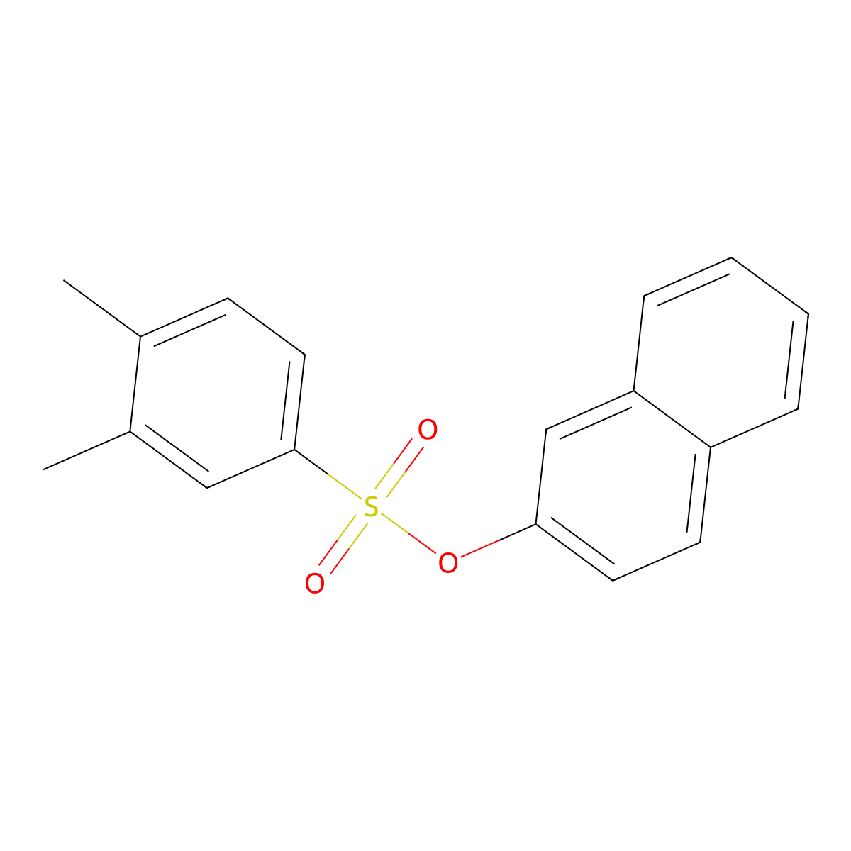 Naphthalen-2-yl 3,4-dimethylbenzene-1-sulfonate molecular structure, CAS 111939-37-8