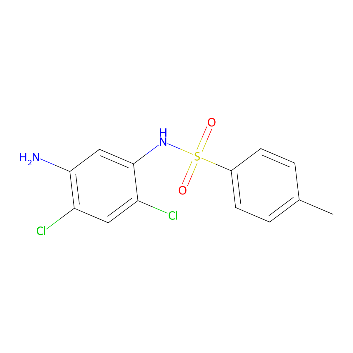 N-(5-amino-2,4-dichlorophenyl)-4-methylbenzenesulfonamide molecular structure, CAS 1119390-49-6