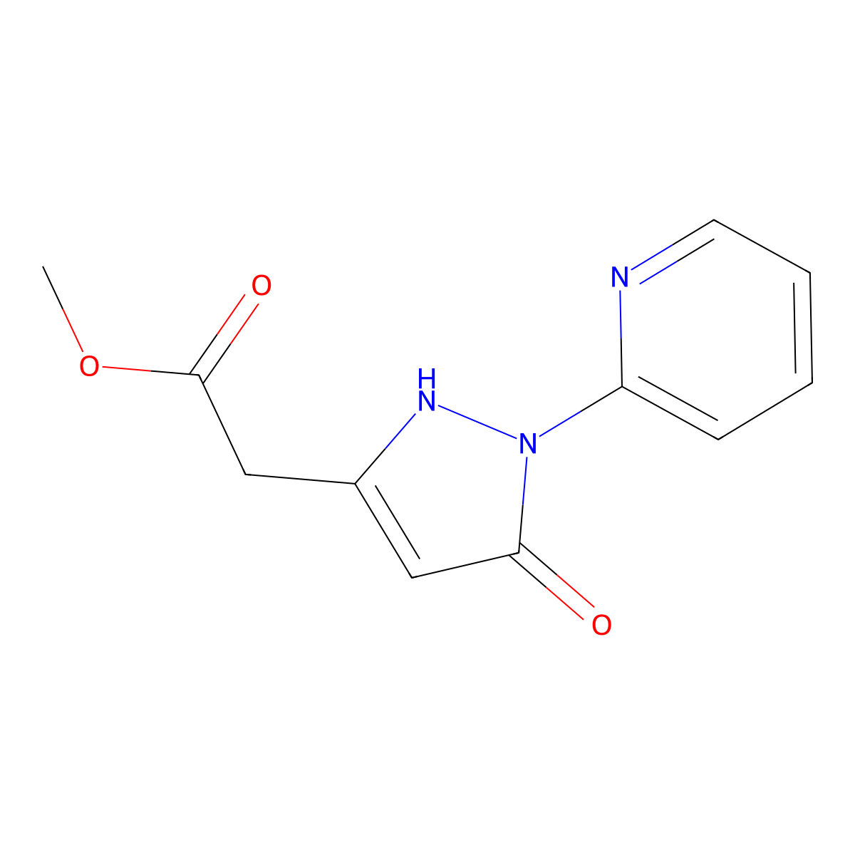 Methyl (5-hydroxy-1-pyridin-2-yl-1H-pyrazol-3-yl)-acetate molecular structure, CAS 1119391-01-3