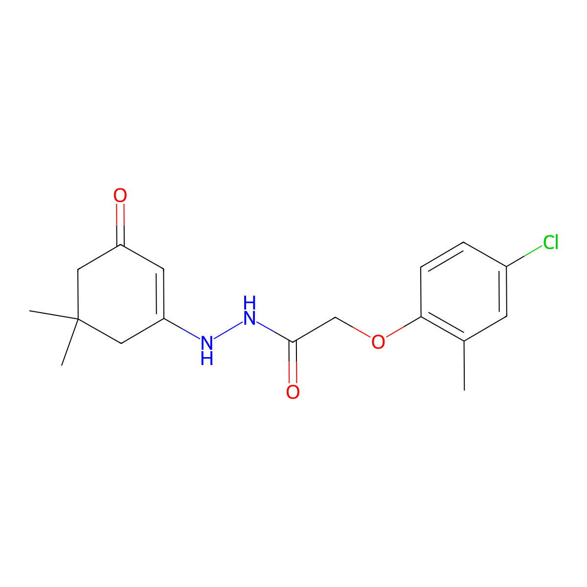 N-((5,5-Dimethyl-3-oxocyclohex-1-enyl)amino)-2-(4-chloro-2-methylphenoxy)ethanamide molecular structure, CAS 1119391-63-7