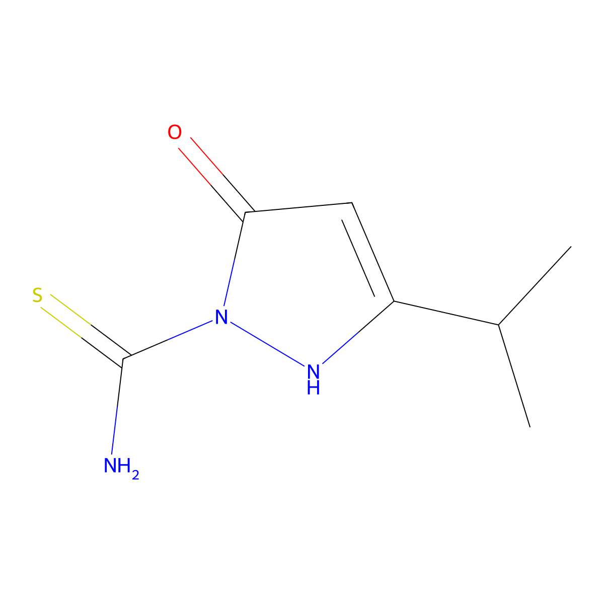 1-(Aminothioxomethyl)-3-(isopropyl)-3-pyrazolin-5-one molecular structure, CAS 1119391-69-3