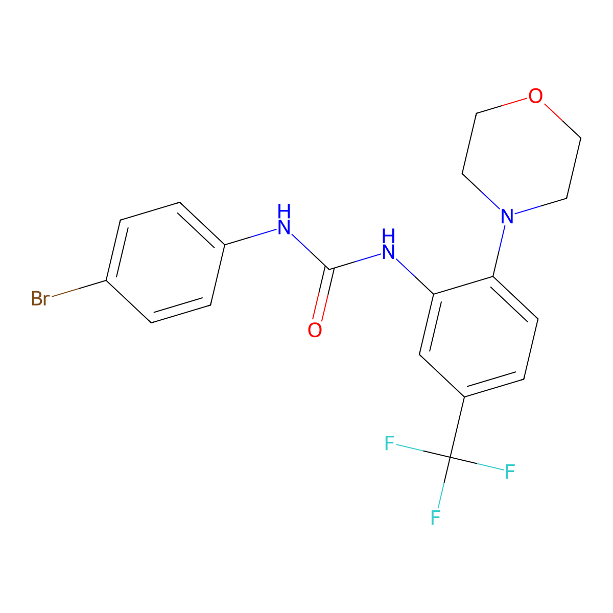 1-(4-Bromophenyl)-3-(2-morpholin-4-YL-5-(trifluoromethyl)phenyl)urea molecular structure, CAS 1119392-18-5