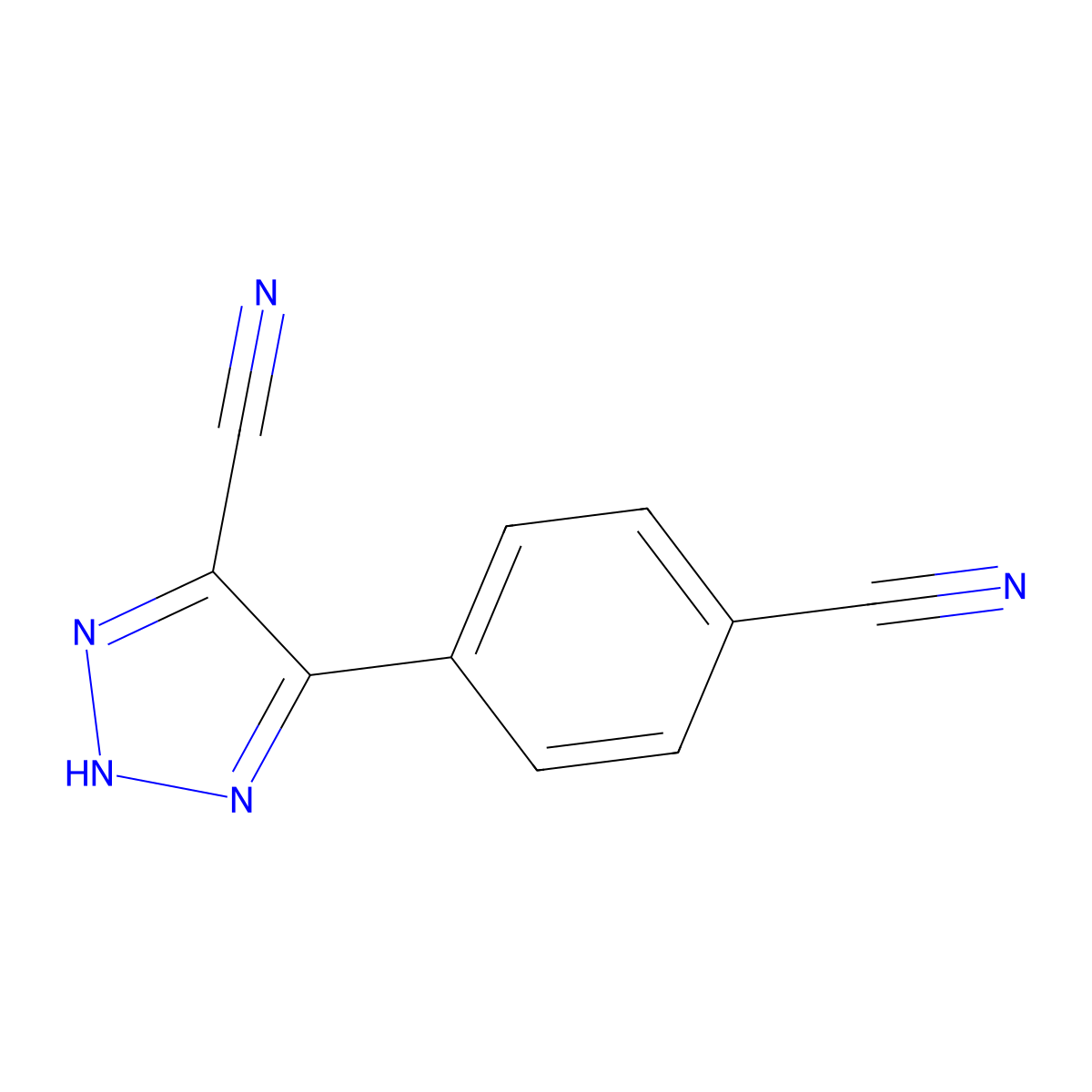 5-(4-cyanophenyl)-2H-triazole-4-carbonitrile molecular structure, CAS 1119392-20-9