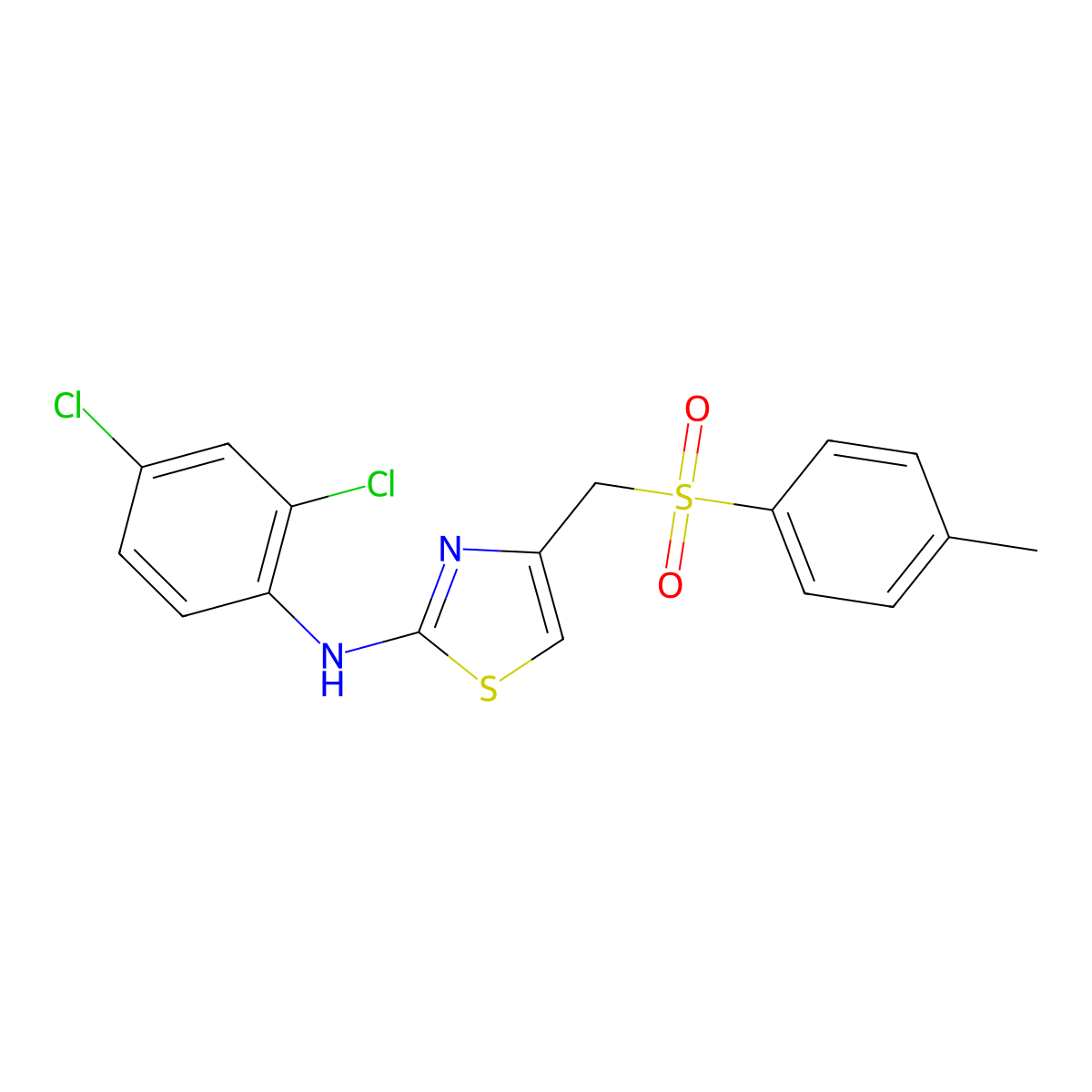 1-(((4-((2,4-Dichlorophenyl)amino)(3,5-thiazolyl))methyl)sulfonyl)-4-methylbenzene molecular structure, CAS 1119392-30-1