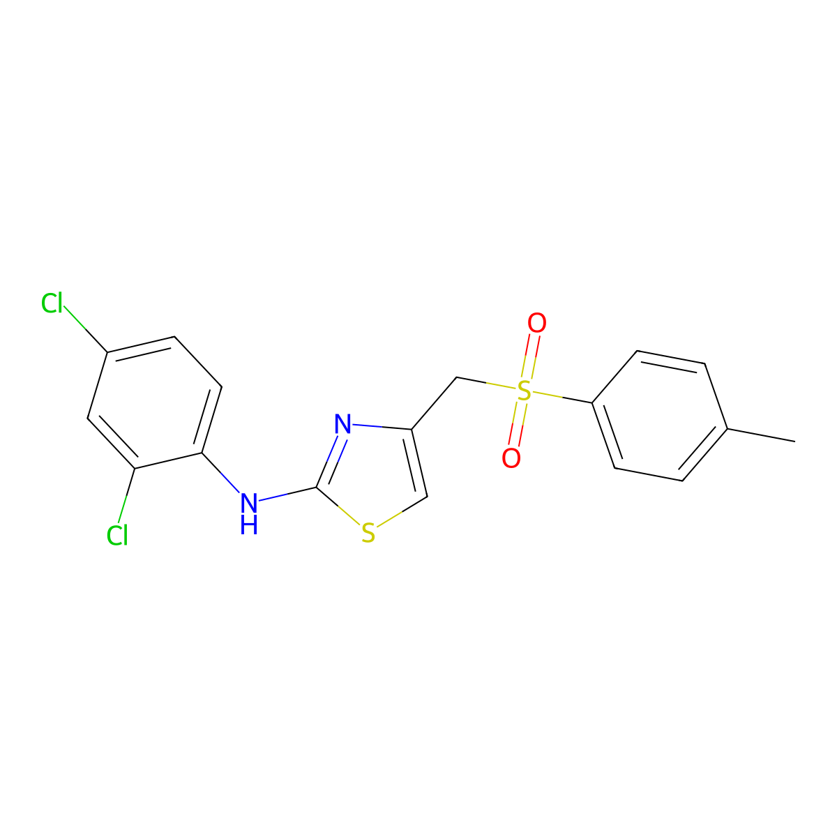 1-(((4-((2,4-Dichlorophenyl)amino)(3,5-thiazolyl))methyl)sulfonyl)-4-methylbenzene molecular structure, CAS 1119392-30-1