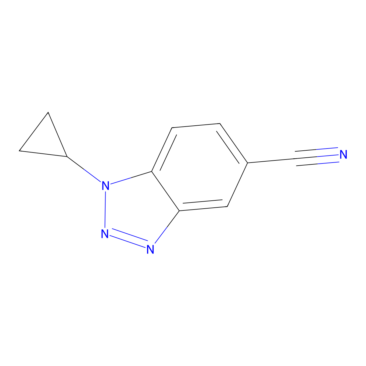 1-Cyclopropyl-1,2,3-benzotriazole-5-carbonitrile molecular structure, CAS 1119394-88-5