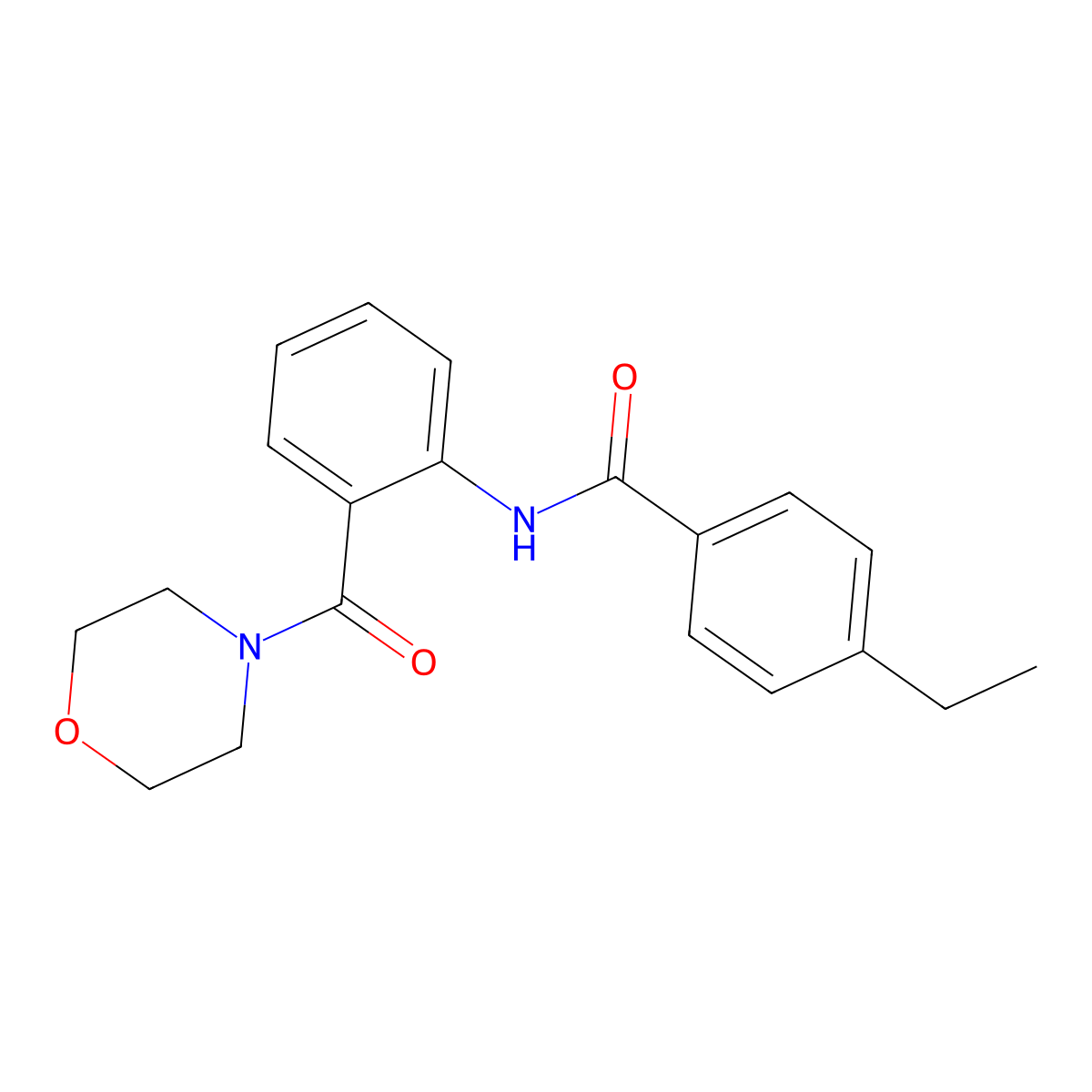 4-ethyl-N-[2-(4-morpholinylcarbonyl)phenyl]benzamide molecular structure, CAS 1119403-07-4