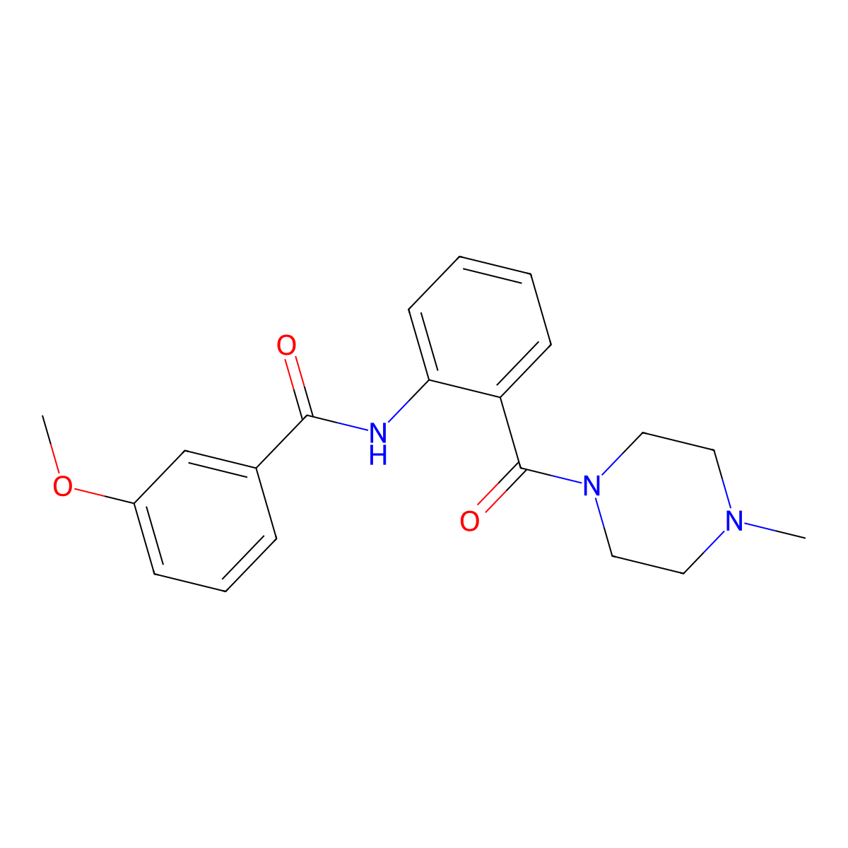 3-methoxy-N-{2-[(4-methylpiperazin-1-yl)carbonyl]phenyl}benzamide molecular structure, CAS 1119405-03-6