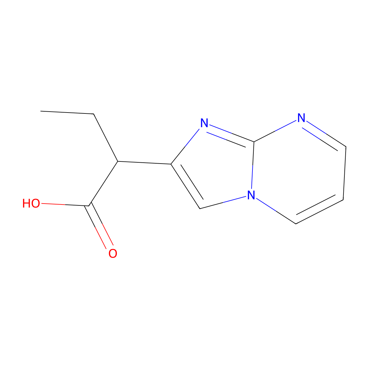2-(Imidazo[1,2-a]pyrimidin-2-yl)butanoic acid molecular structure, CAS 1119410-17-1