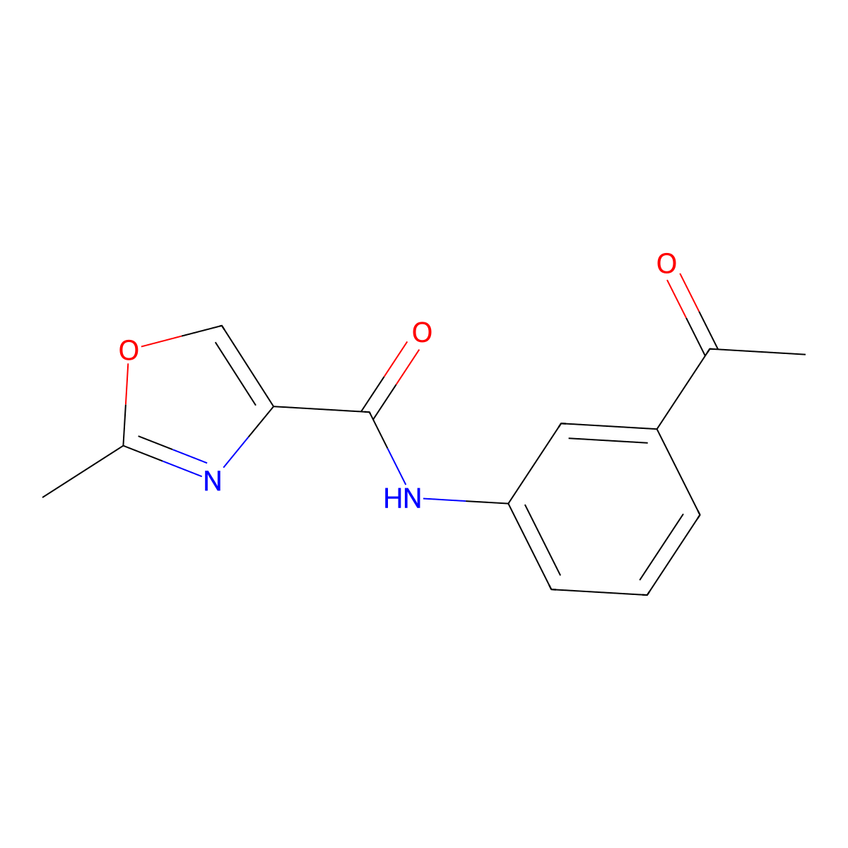 N-(3-Acetylphenyl)-2-methyl-4-oxazolecarboxamide molecular structure, CAS 1119415-99-4