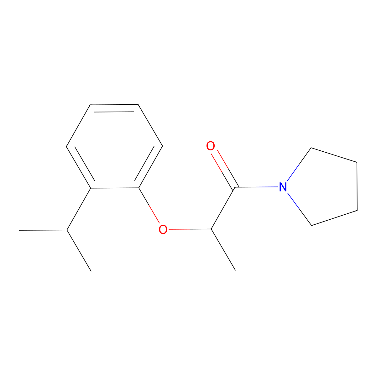 2-[2-(Propan-2-yl)phenoxy]-1-(pyrrolidin-1-yl)propan-1-one molecular structure, CAS 1119421-07-6