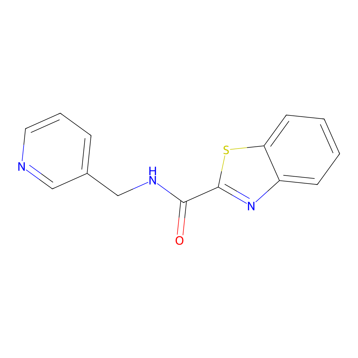 N-(pyridin-3-ylmethyl)-1,3-benzothiazole-2-carboxamide molecular structure, CAS 1119422-75-1