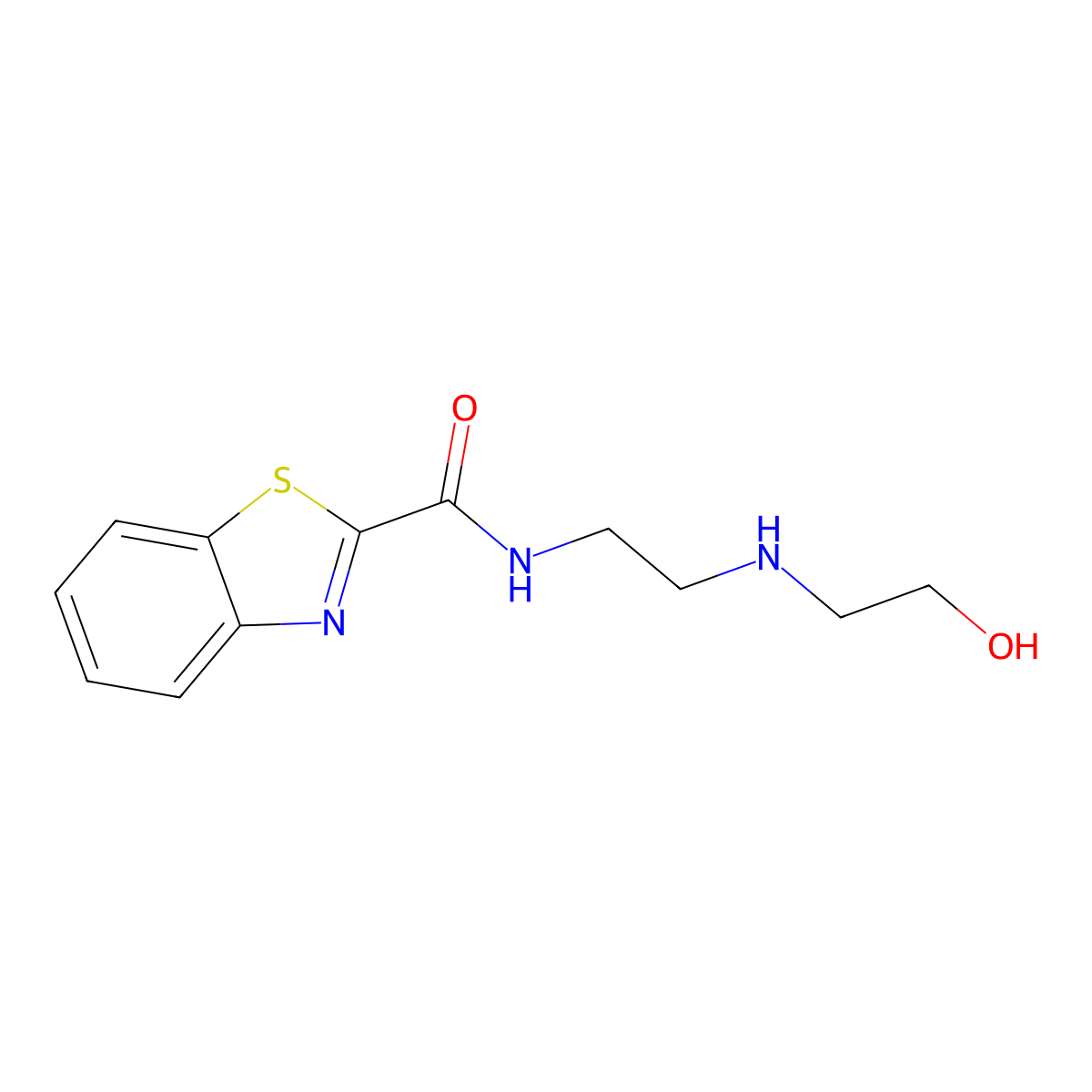 N-{2-[(2-hydroxyethyl)amino]ethyl}-1,3-benzothiazole-2-carboxamide molecular structure, CAS 1119422-83-1