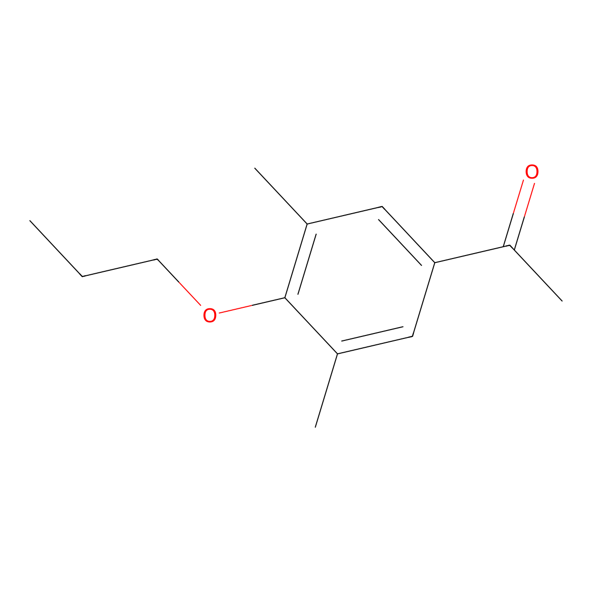 1-(3,5-Dimethyl-4-propoxyphenyl)ethanone molecular structure, CAS 1119425-75-0