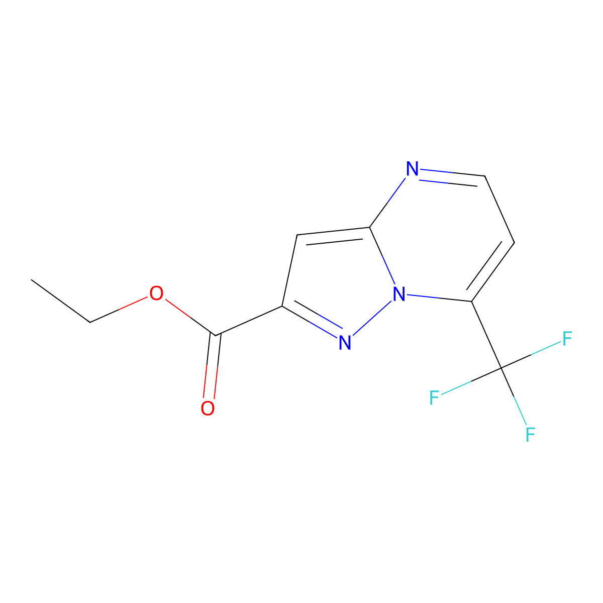Ethyl 7-(trifluoromethyl)pyrazolo[1,5-a]pyrimidine-2-carboxylate molecular structure, CAS 1119429-11-6