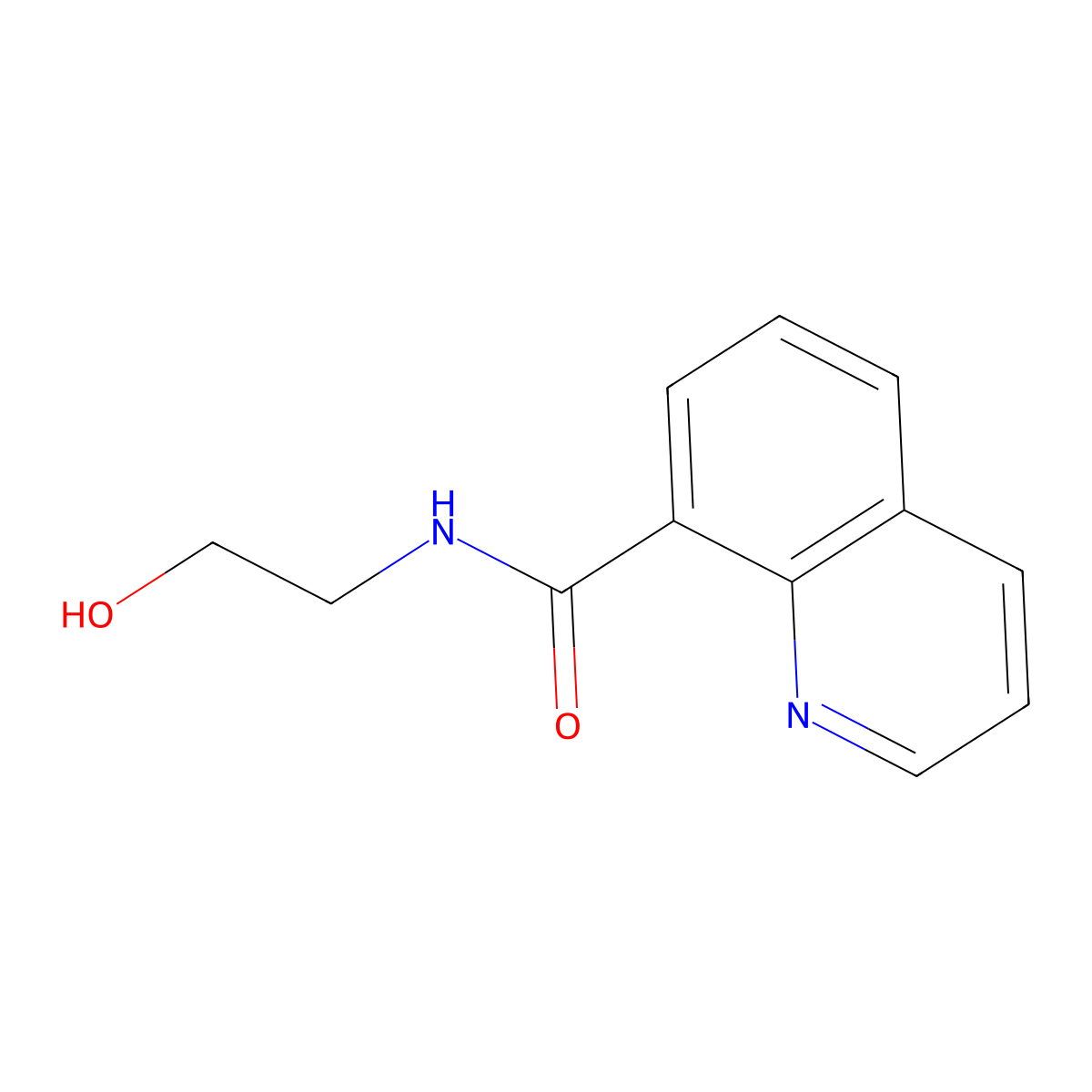 N-(2-hydroxyethyl)-8-quinolinecarboxamide molecular structure, CAS 1119431-61-6