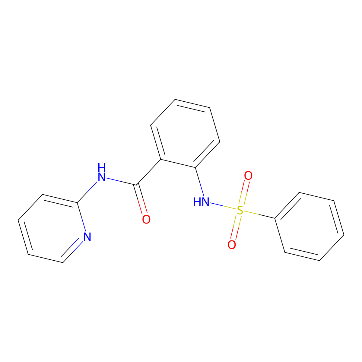 2-[(phenylsulfonyl)amino]-N-(pyridin-2-yl)benzamide molecular structure, CAS 1119435-84-5