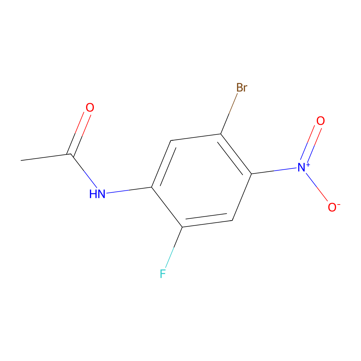 N-(5-Bromo-2-fluoro-4-nitrophenyl)acetamide molecular structure, CAS 111944-84-4