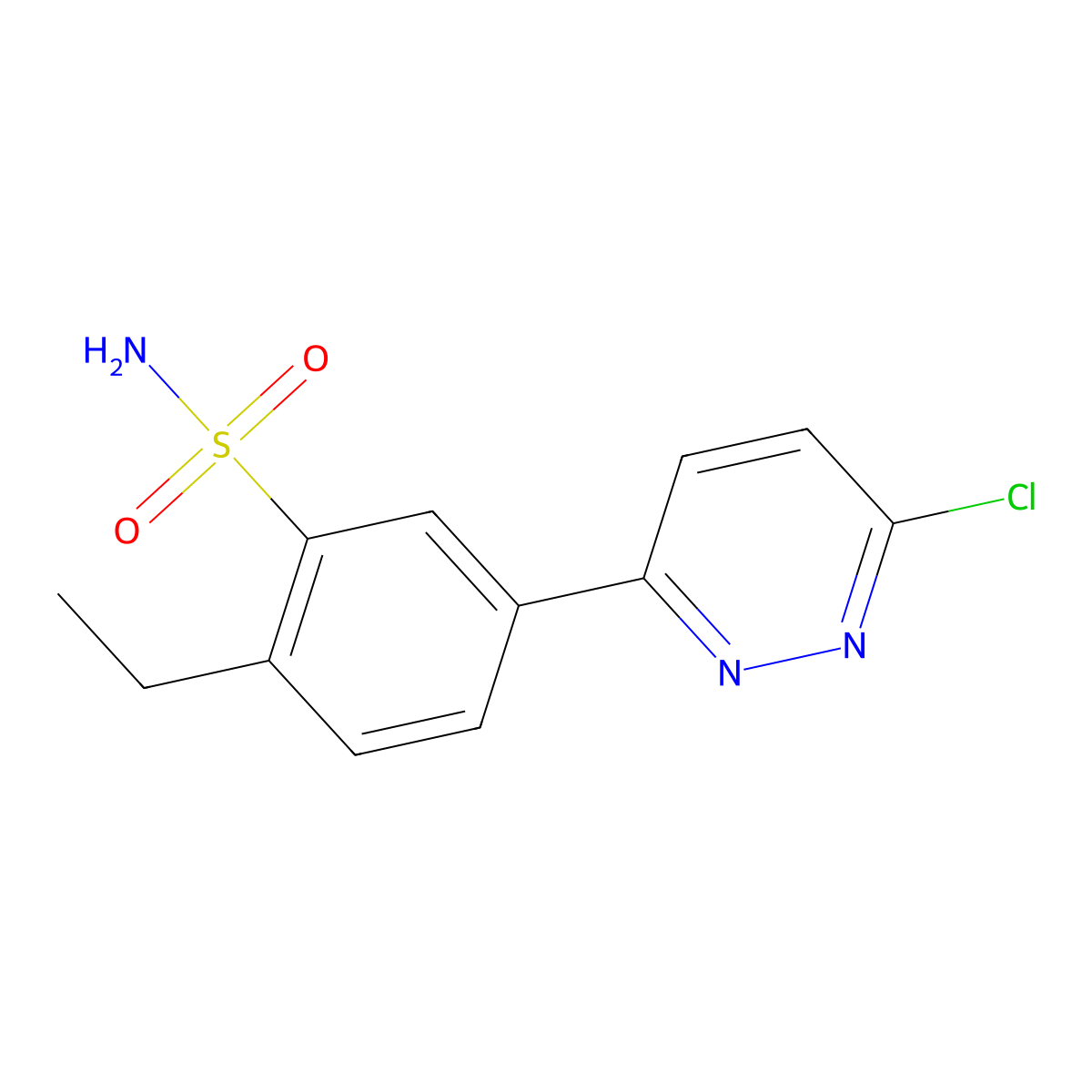 5-(6-Chloropyridazin-3-YL)-2-ethylbenzenesulfonamide molecular structure, CAS 1119441-50-7