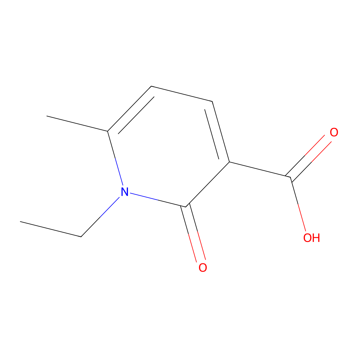 1-Ethyl-6-methyl-2-oxo-1,2-dihydro-3-pyridinecarboxylic acid molecular structure, CAS 1119446-11-5