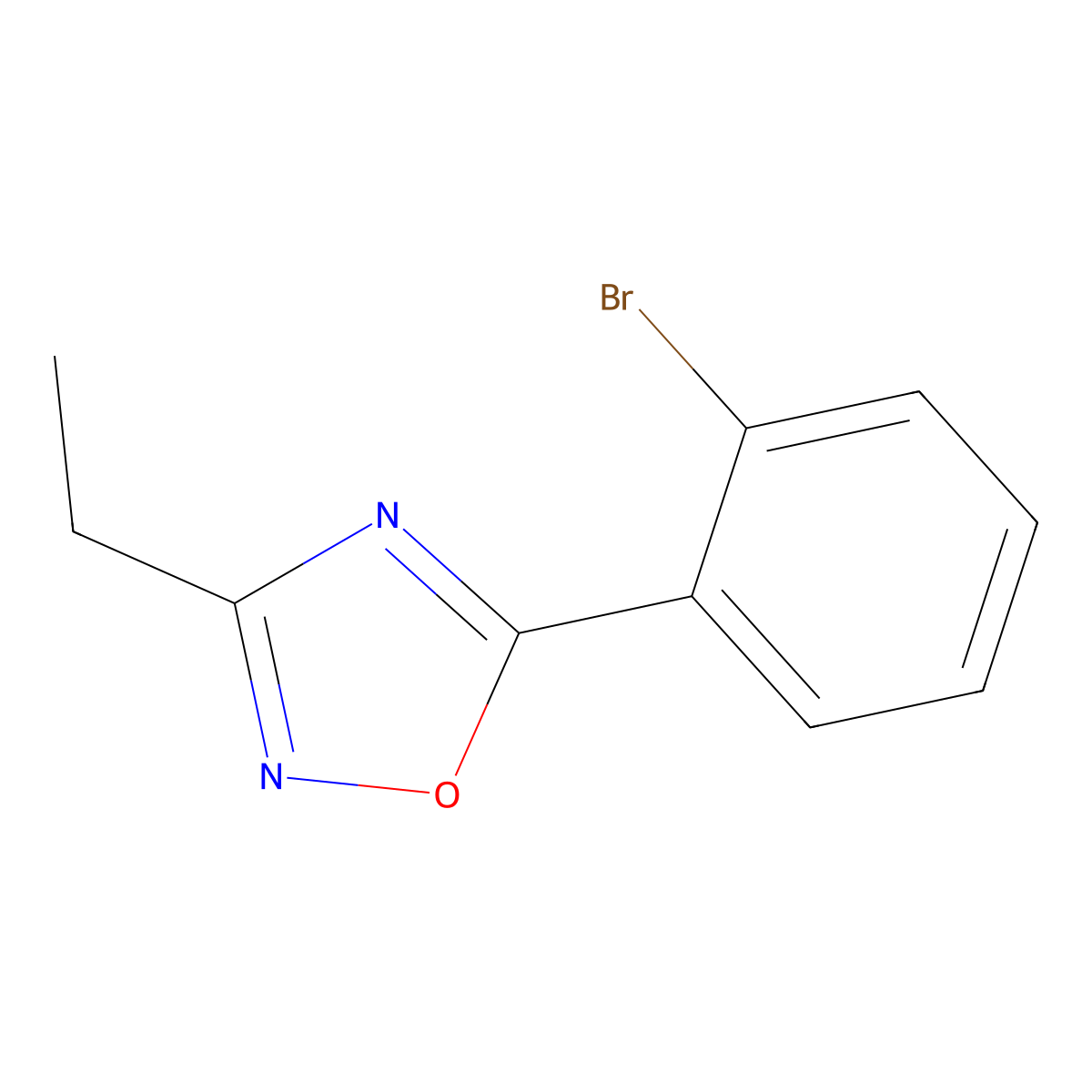 5-(2-Bromophenyl)-3-ethyl-1,2,4-oxadiazole molecular structure, CAS 1119446-15-9