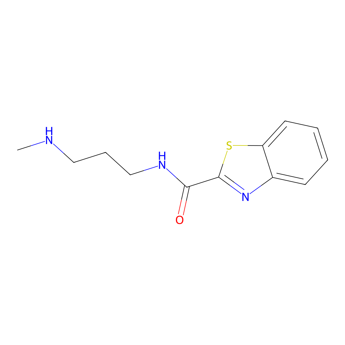 N-[3-(methylamino)propyl]-1,3-benzothiazole-2-carboxamide molecular structure, CAS 1119447-58-3
